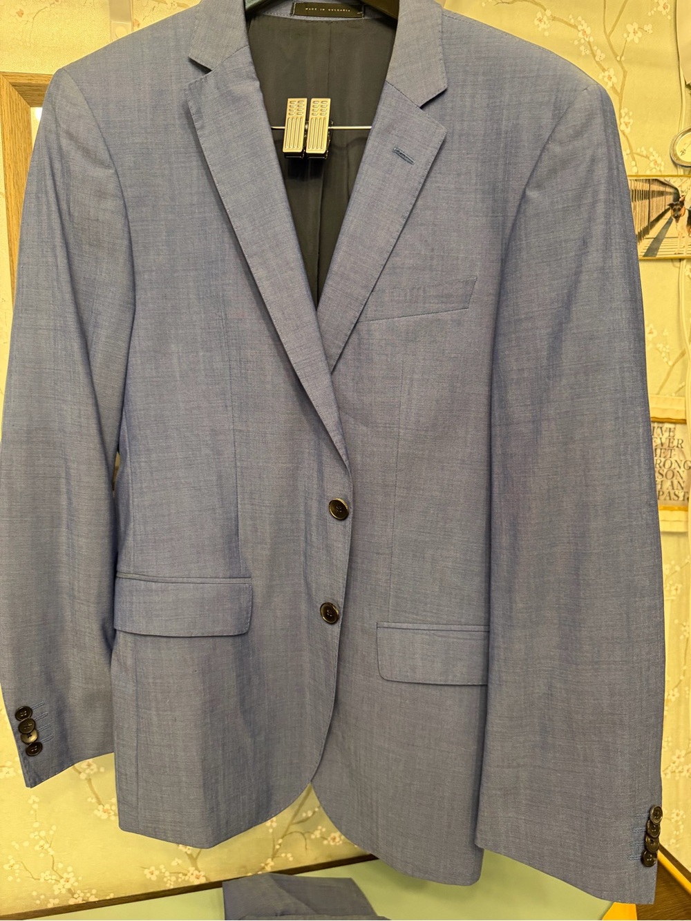 Hugo Boss Blue Men's Two-Button Blazer